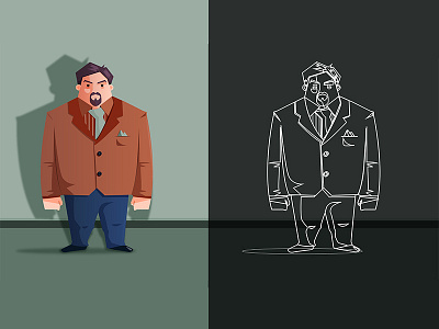 Mafia Boss 2d animation avatar character design graphics motion vector