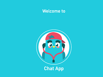 Chat app logo app character cute design game illustration logo mobile ui ux vector