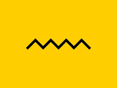 Mountains design icon minimal mood mountains poland vector yellow