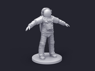 Astro 3d astronaut design mood motion mudbox