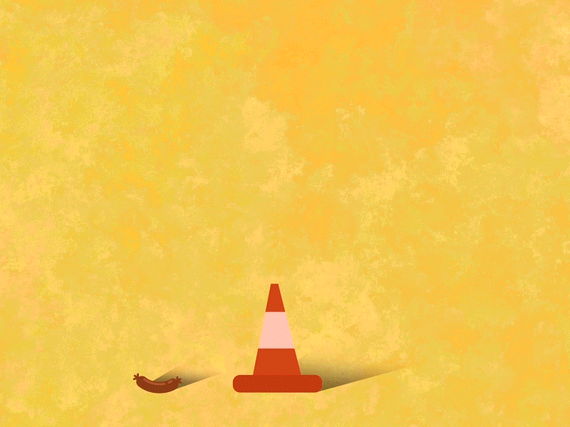 The Cone Wizard 2d animation after effects animation character character animation cone debut gif illustration looping sausage wizard