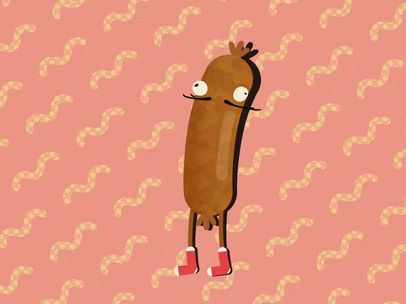 Sossynopper aftereffects dancing flail food legs moves nopping sausage shapes socks texture wiggle