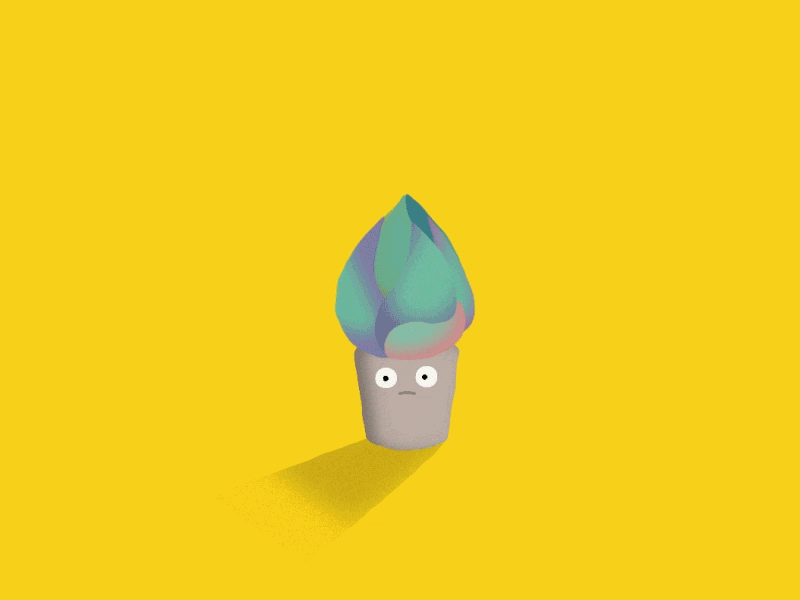 Succulent John after effects animation character doodle gif illustration loop shapes texture vector