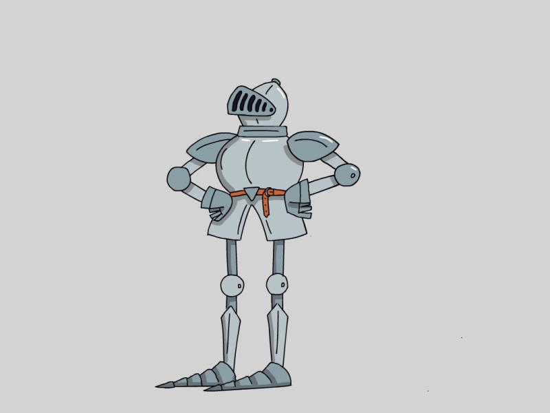 Night in Shining Armour 2d after effects animation character character animation doodle gif knight night