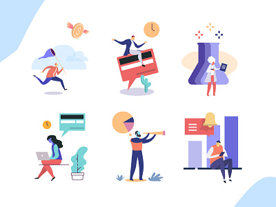 Fintech - Bold Character Illustration - Mobile UI