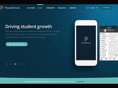 PowerSchool Interactive Website animation b2b web design cms development digital agency enterprise ux interactive design ui ux web design agency web design company web development company