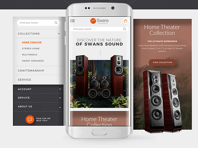 Swan Speakers Mobile Website Design