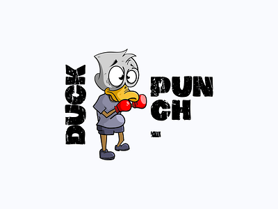 duck punch design icon illustration vector