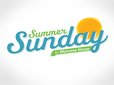 Summer Sunday Logo illustration logo pro bono summer sunday typography