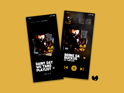 Wu Tang Rainy Day Playlist UX