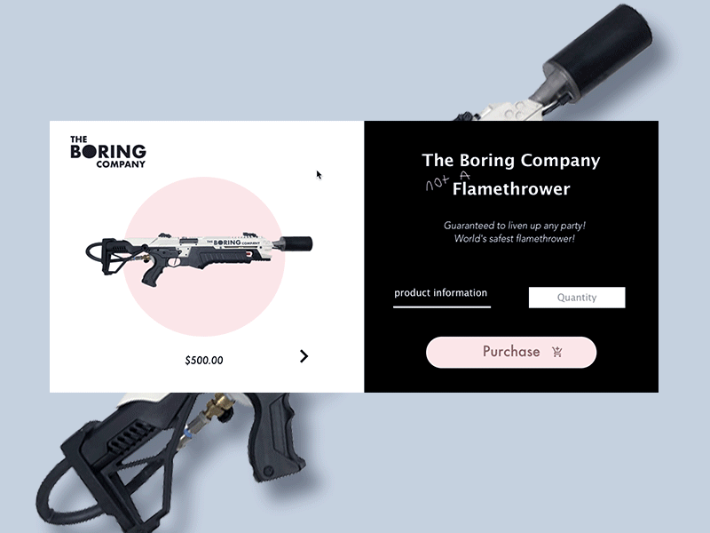 The Boring Company - Product Page (Daily UI) dailyui design photoshop sketch ui ux