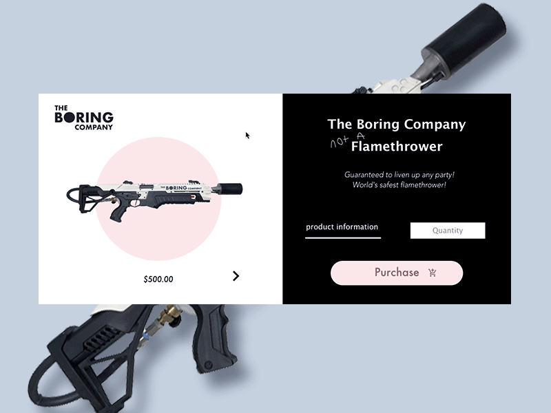 The Boring Company - Product Page (Daily UI)