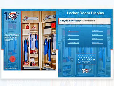 Oklahoma City Thunder - Interactive Fan Display basketball design nba sports ui ux