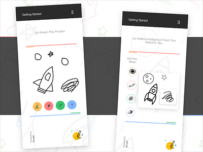 Google Autodraw Redesign clean creative design designer google interface ios minimal mobile playful ui ux