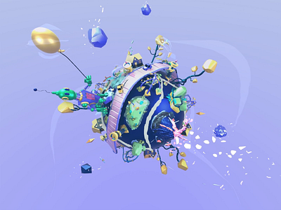 Small planet 3d ar design fun game illustration madeinmaquette maquette microsoftmaquette vr vrart xr
