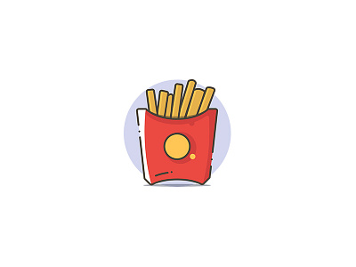 French fries vector icon