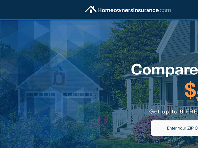 Homeowners Insurance clean flat layout minimal web design