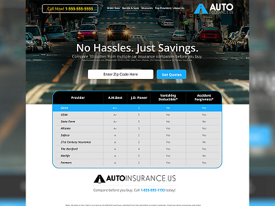 AutoInsurance.US auto insurance clean flat insurance layout minimal web web design