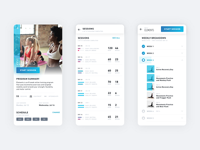 Fitness Responsive App mobile product design ui uidesign user interface ux uxdesign uxui