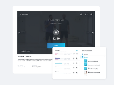 Fitness Web App fitness fitness app product product design ui uidesign ux uxdesign uxui