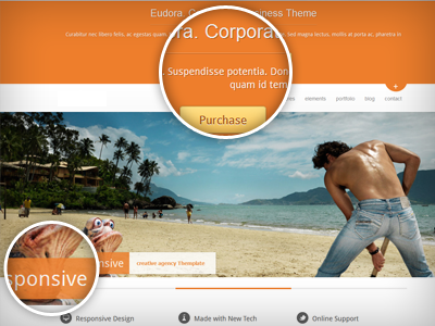 Top Toggle Bar clean portfolio premium showcase simple theme top toggle website wordpress