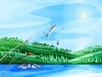 Deep Creek Lake adobe adobe illustrator design digital illustration illustration illustrator vector