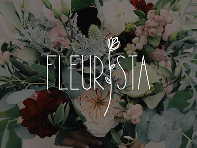 Fleurista - Logo branding design logo typography