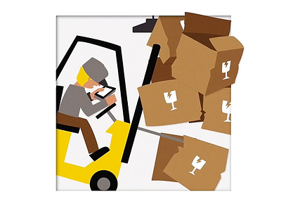 Supply Chain Happens: Forklift animation branding illustration social media supply chain