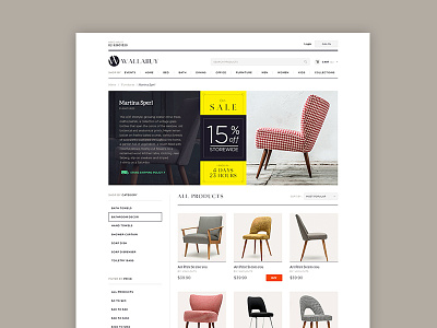 WallaRedesign ecommerce shop ui web webdesign website