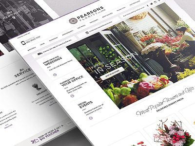 PearsonsFlowers ecommerce shop ui web website