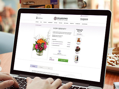 PearsonsFlowers Product Page ecommerce shop ui web website