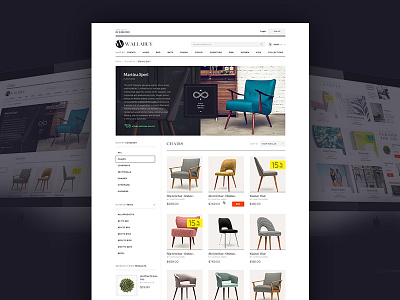 WallaRedesign Category Page ecommerce furniture shop ui web website