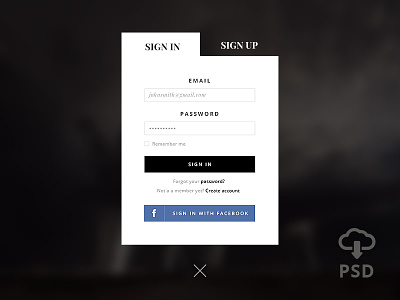 SignUP Form - Free PSD