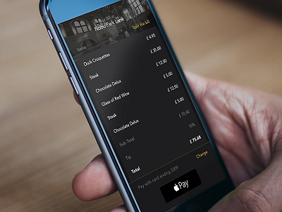Uncover Bill Apple pay integration app app menu apple pay applepay menu pay restaurant menu