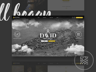 City Of David black full screen fullscreen website website design