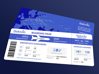 DailuUI 024 - Boarding pass