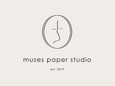 Muses Paper Studio Logo branding logo wedding invitation