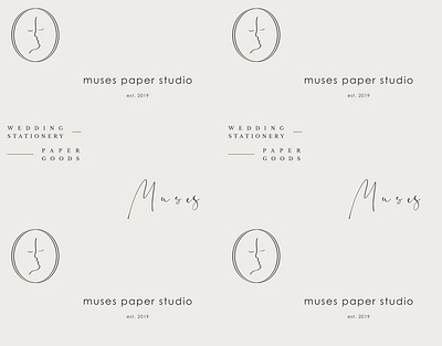 Muses Paper Studio Pattern branding logo