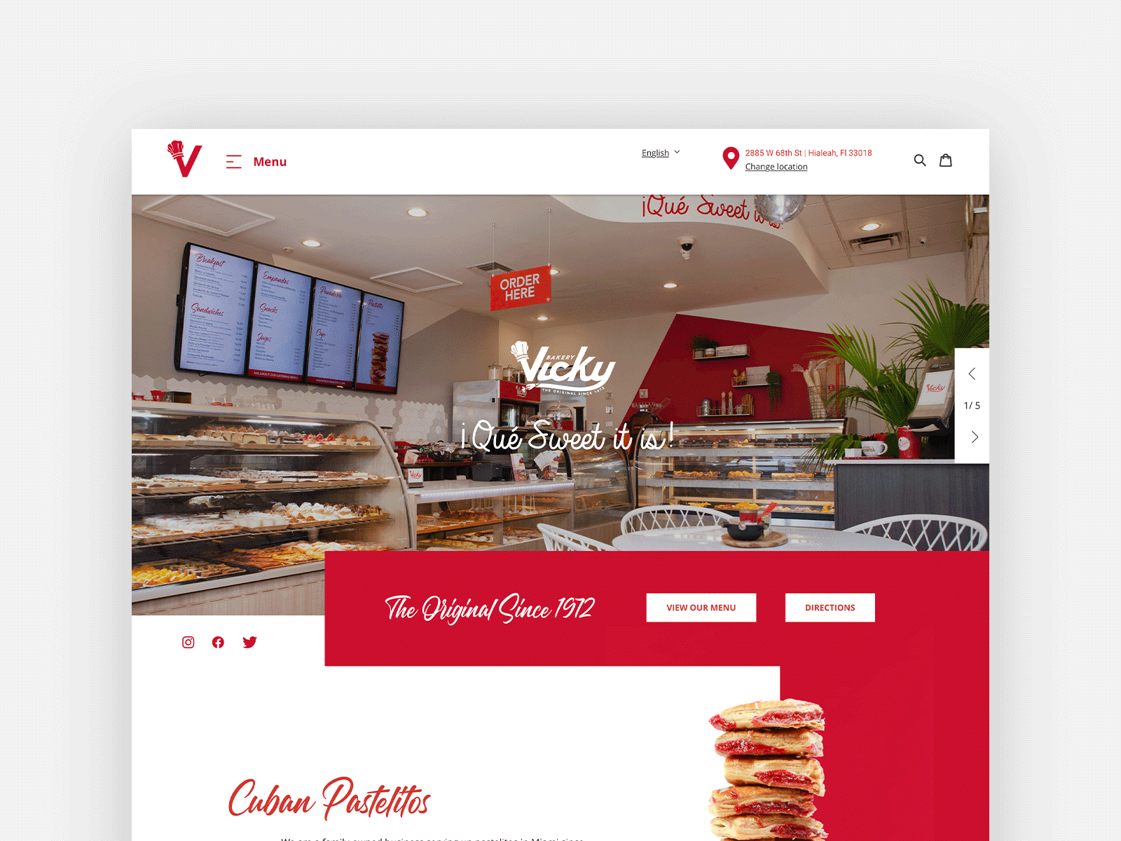 Vicky Bakery web design website website design