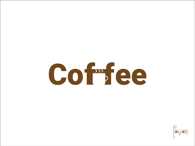 Coffee graphicdesign logo symbol design verbal identity verbicon verbicons wordplay