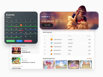 Gambling - Event calendar, Desktop