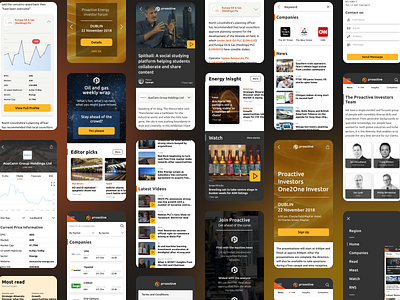 News, Media & Events App app design crypto news design economy events finance graphic design investors media mining mobile app mobile design news oil product design