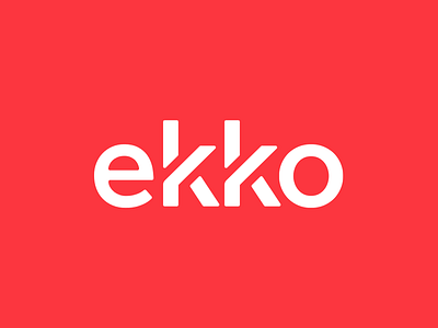 Ekko Logo brand branding clean design identity logo logotype type typography