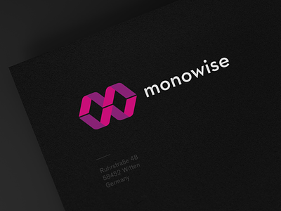 Monowise Logo brand branding business card clean design logo logo design modern type typography