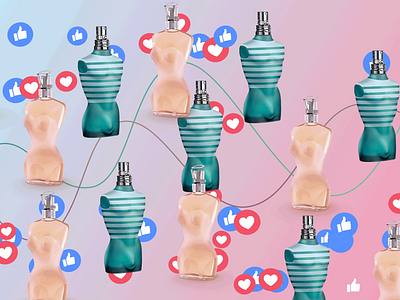 Jean Paul Gaultier Social Media Portfolio Illustration