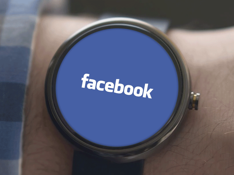 Facebook Adnroid Wear Concept android app application apps facebook wear