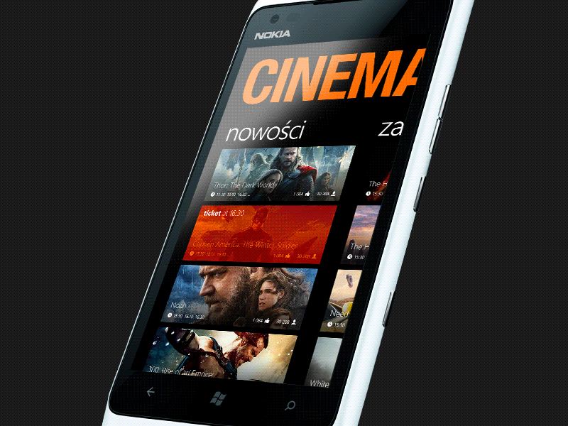 cinema app app application apps cinema mobile nokia phone win 8 windows