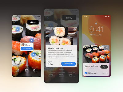 Sushi restaurant app app application design ios
