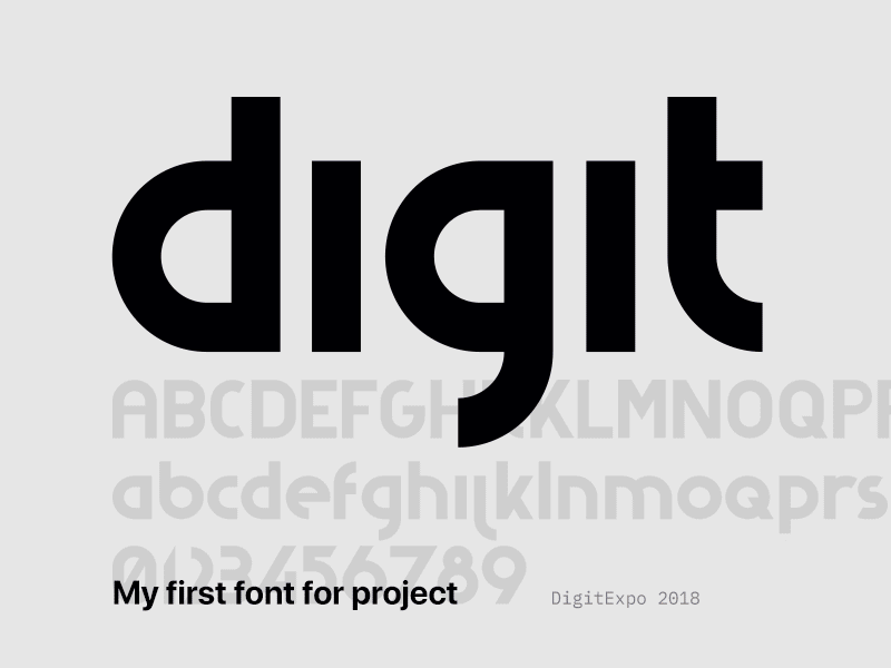 Font DigitExpo design digit expo font identification logo typo typo logo typogaphy