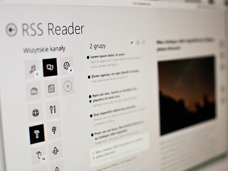 dark rss reader windows 8